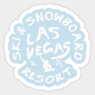 Las Vegas Ski & Snowboard Resort Logo in White Sticker